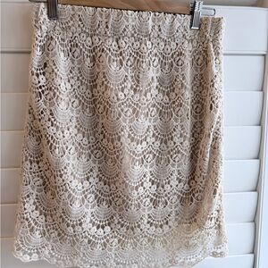 Cotton Cream Lace Skirt
